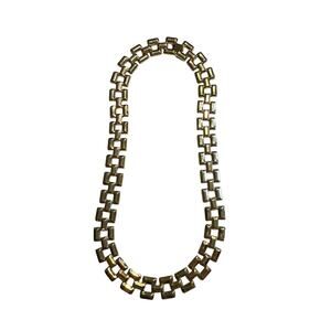 Avon chunky box chain collar necklace choker goldtone lightweight vintage Y2K